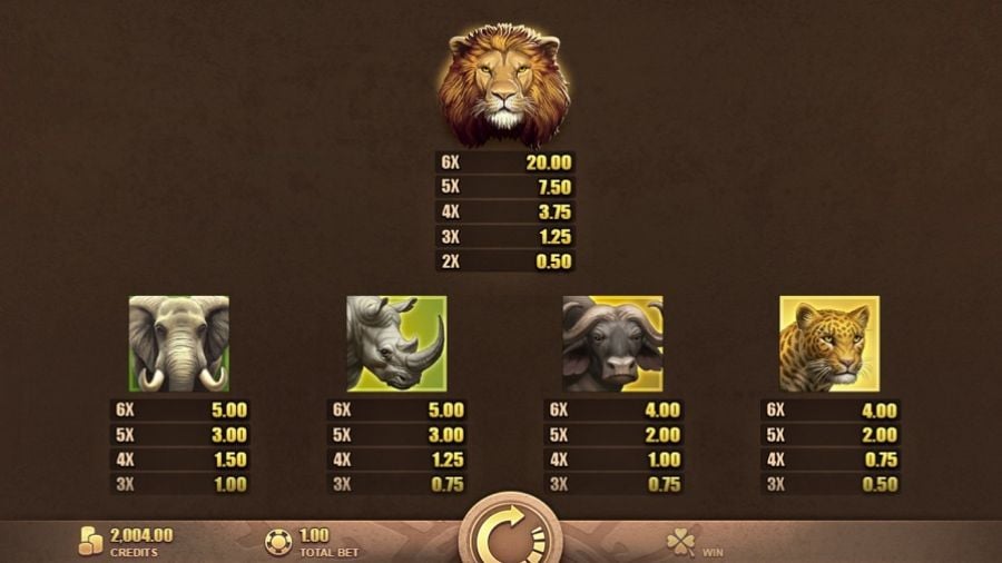 Lion Strike Feature Symbols Eng - bwin