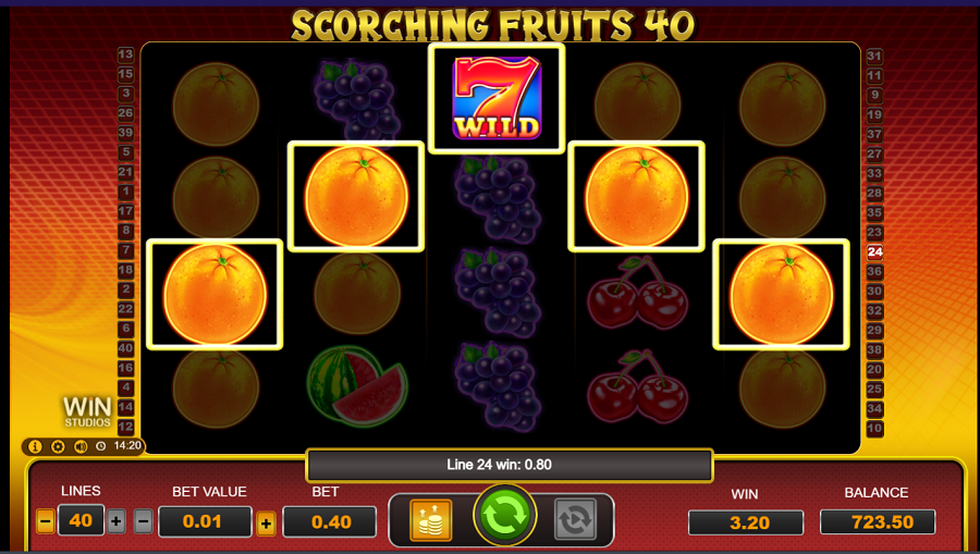 Scorching Fruits 40 Bonus - bwin