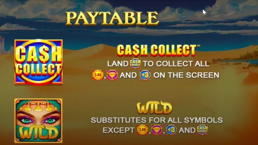 Sahara Riches Cash Collect Feature Symbols - bwin