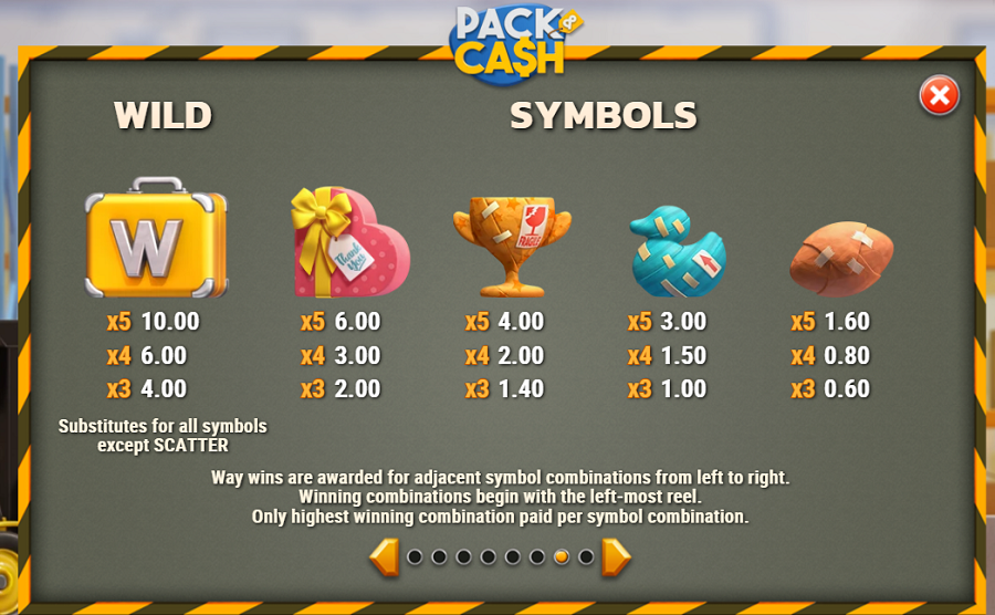 Pack And Cash Feature Symbols - bwin